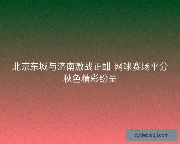 北京东城与济南激战正酣 网球赛场平分秋色精彩纷呈